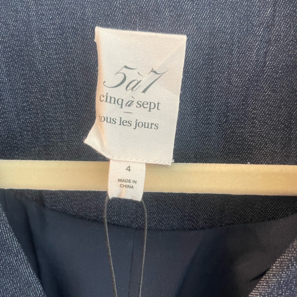Cinq a Sept Evie Belted Denim Mini Dress - Size 4 - Picture 10 of 14